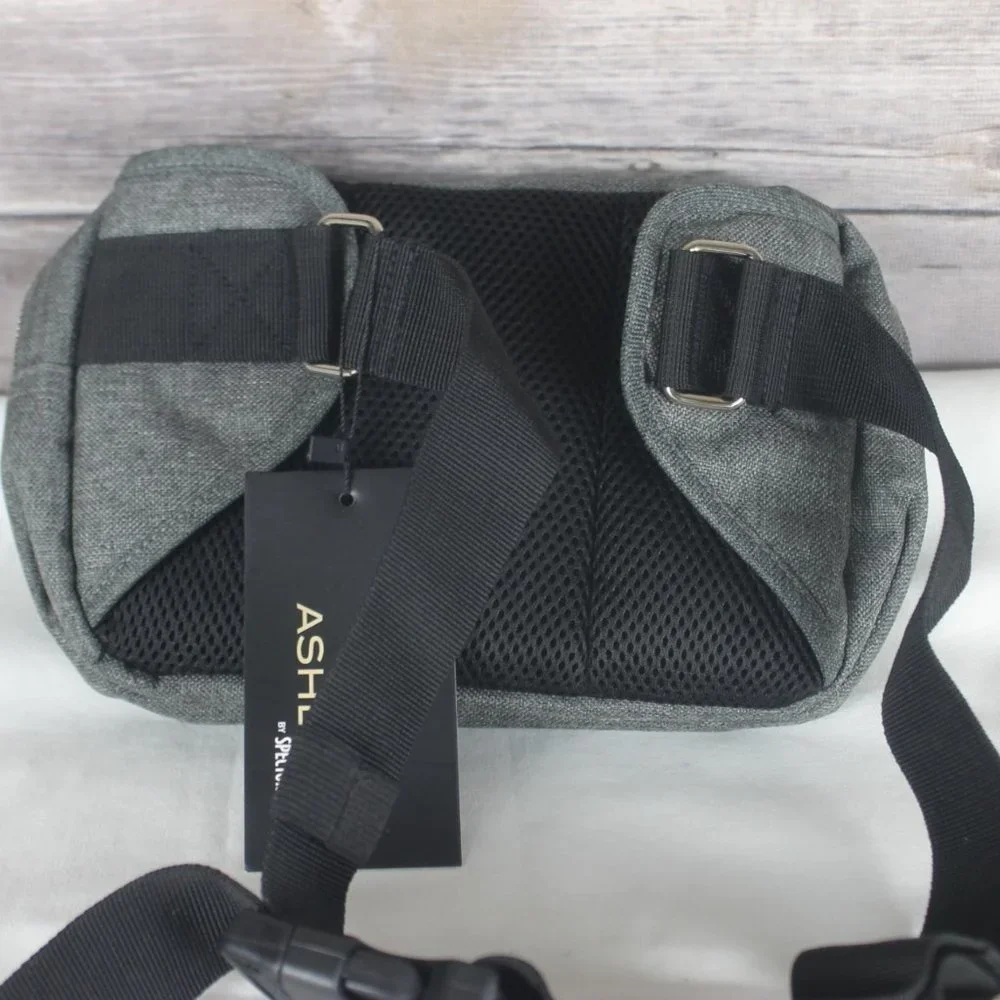 Ashbury by Spector & Co. Cross body Bag Duffle Travel Tote- Charcoal Gray New